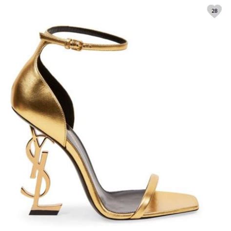 ysl heels gold